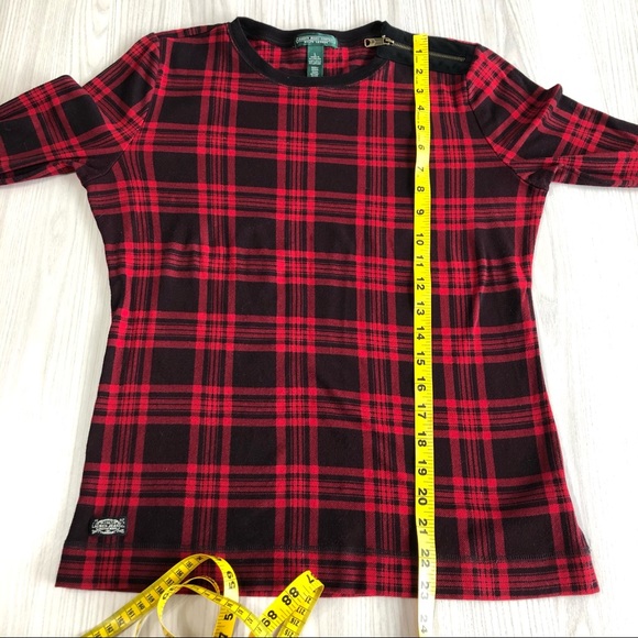 Buffalo Plaid Long Sleeve Shirt with Elbow Pads Size Large - Picture 10 of 10